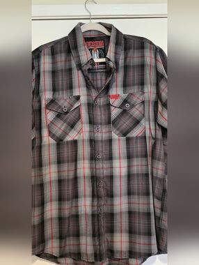DIXXON The Launch Mens Button Up Shirt Sz L